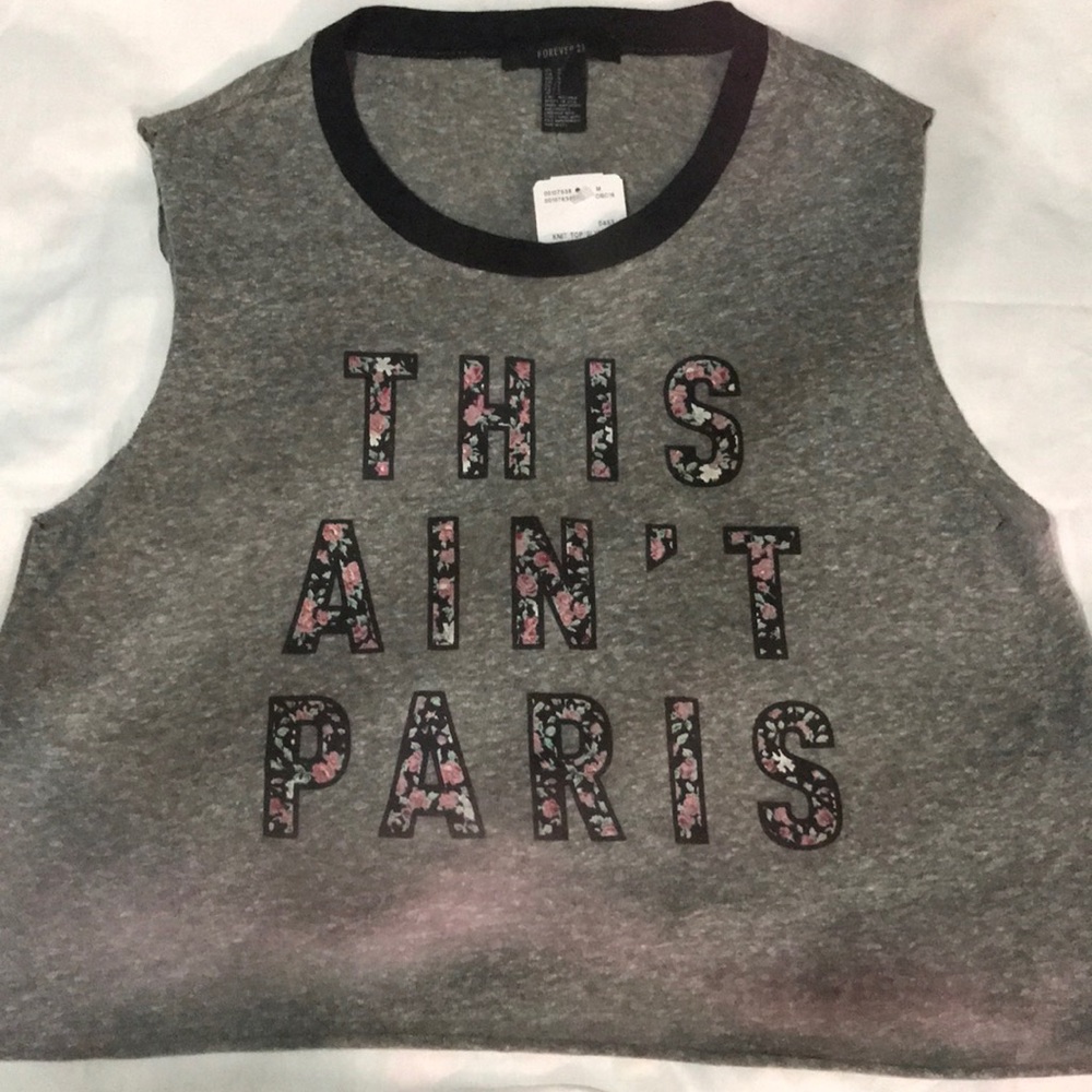Floral “This Ain’t Paris” Graphic tank